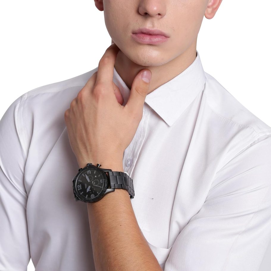 Men's Nate Quartz Stainless Steel Chronograph Watch - Image 5