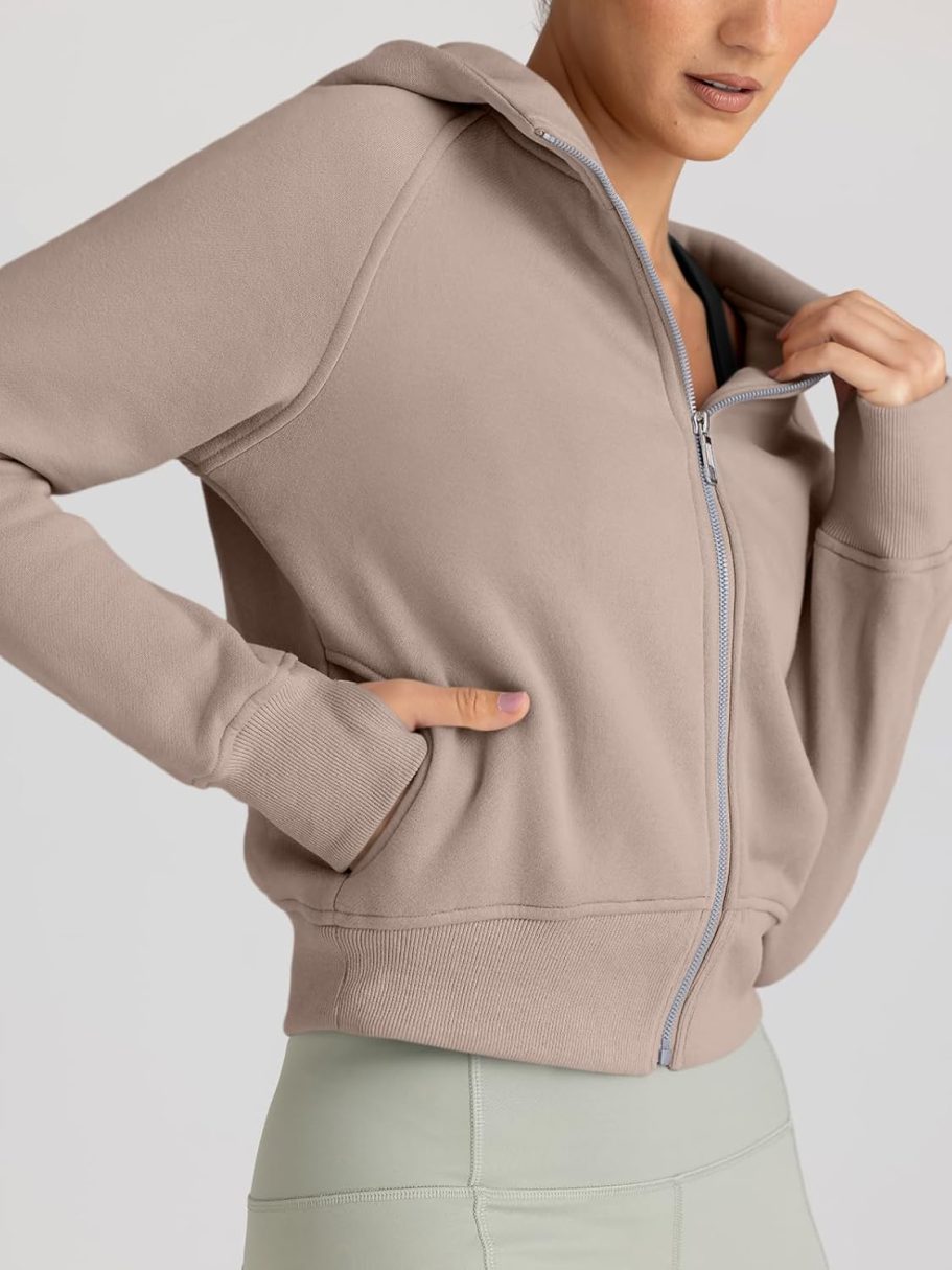 Womens Zip Up Hoodies Jackets Cropped Sweatshirts Fleece Fall Outfits Casual Comfy Y2k Tops Winter Clothes 2025 - Image 4