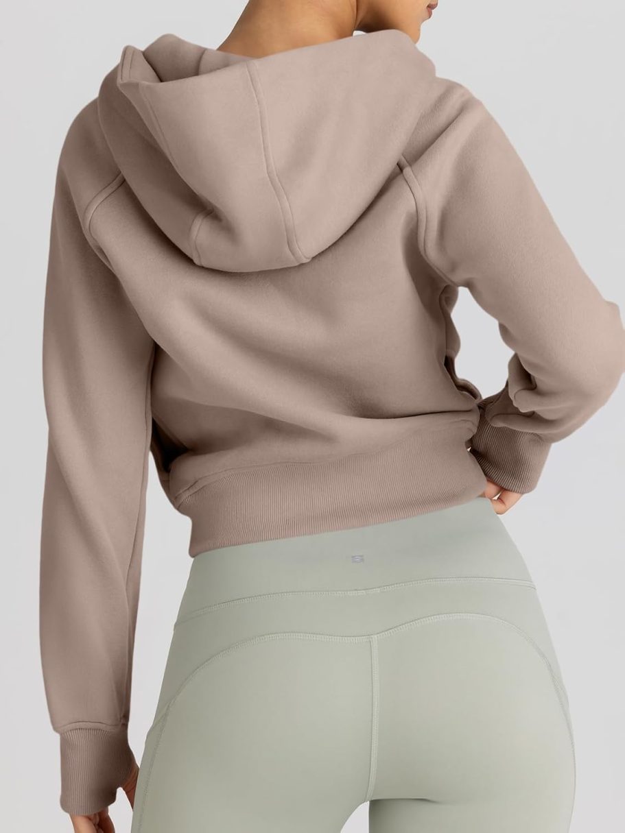 Womens Zip Up Hoodies Jackets Cropped Sweatshirts Fleece Fall Outfits Casual Comfy Y2k Tops Winter Clothes 2025 - Image 5